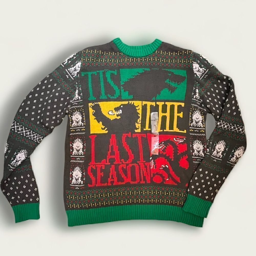HBO Game of Thrones Jacquard Knit Ugly Christmas Sweater, Size Medium NWOT